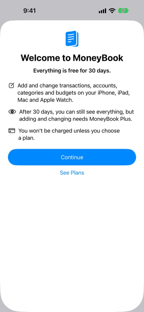 Welcome. Everything is free for 30 days.