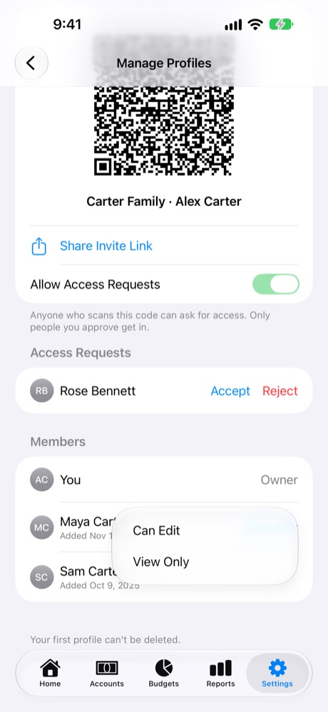 Change someone's access.