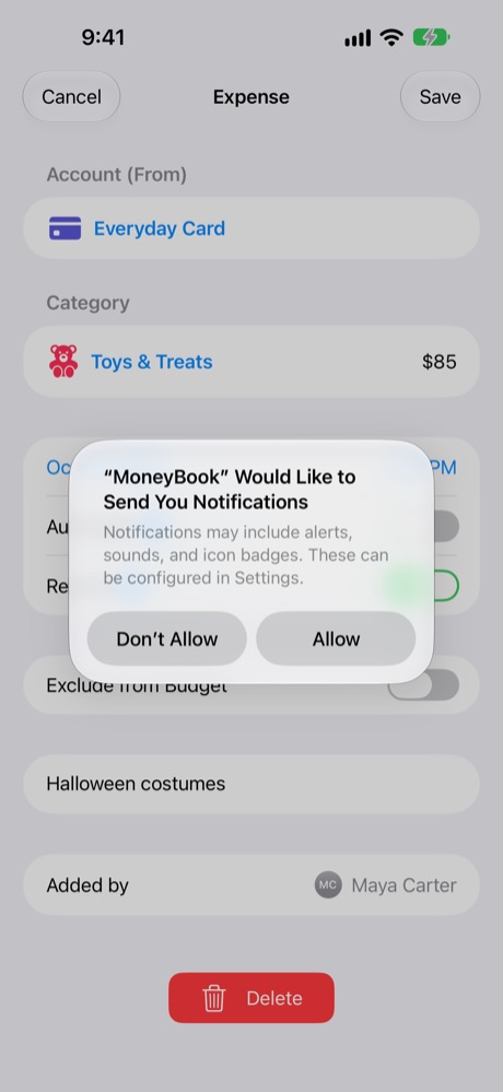 Allow notifications once.