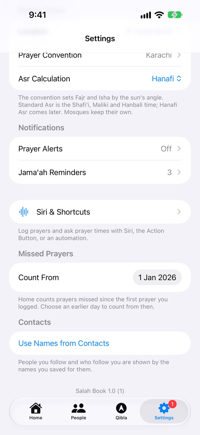 Count From in Settings.