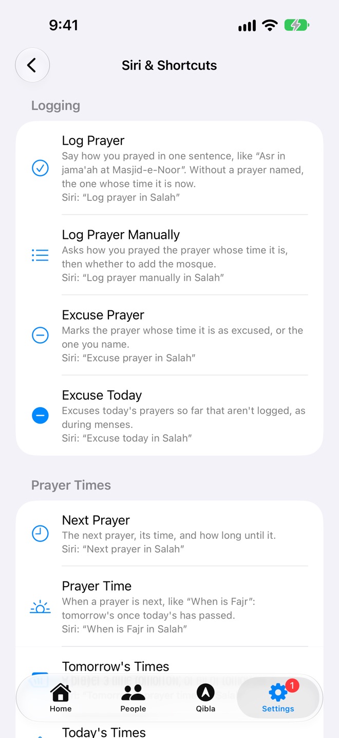 Logging shortcuts.